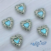 Silver heart Charms